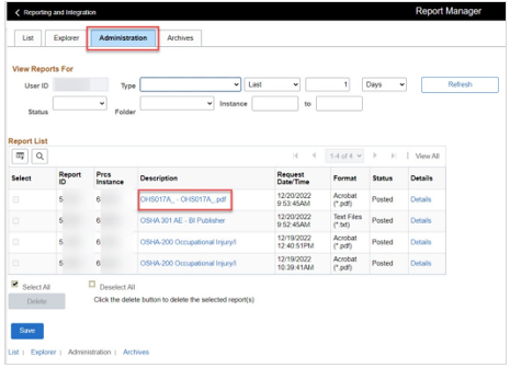 Image of Administration tab