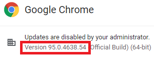 Google Chrome Version in Windows Google Chrome Version in Windows