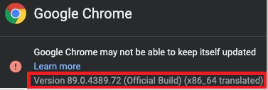Google Chrome Version for Mac Google Chrome Version for Mac