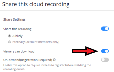 Toggle Switch for 'Viewers can Download'