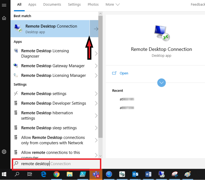 Windows Search - Remote Desktop