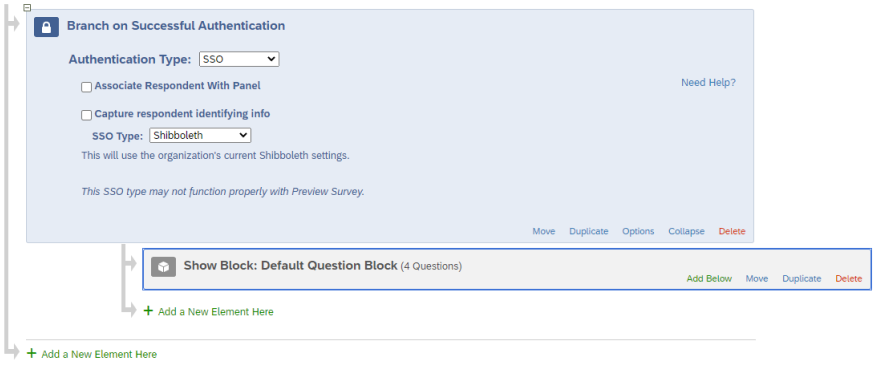 Screenshot of Survey Flow