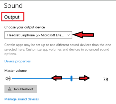 Sound Settings Window