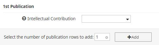 A screenshot of the Intellectual Contribution selection