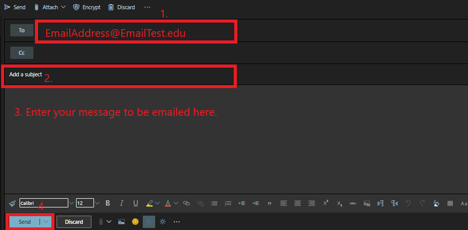 Composing an Email image